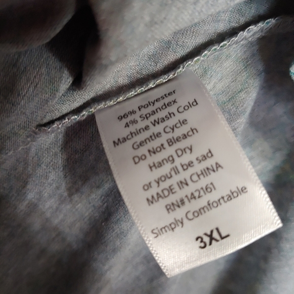 LuLaRoe Gray Blue Floral Nicole Dress Size Womens 3XL 26-28 NEW - Picture 8 of 10